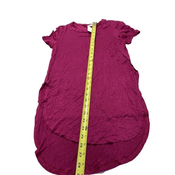 BRAND NEW Women's Pink T-Shirt Long Back Casual Tee Dark Pink - Size XS - Picture 3 of 7